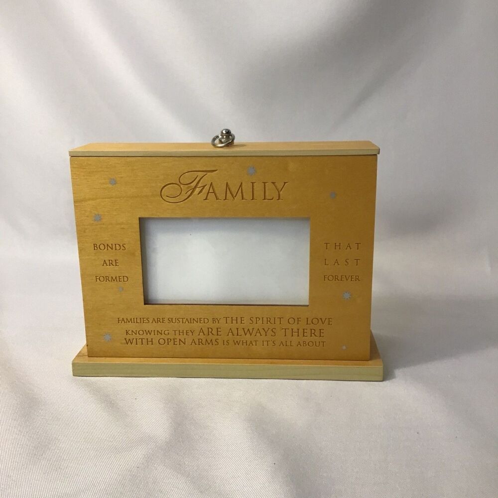 Lasercraft Wooden Family Photo Album Box Frame Holds 4x6